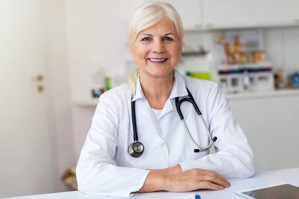 old female doctor