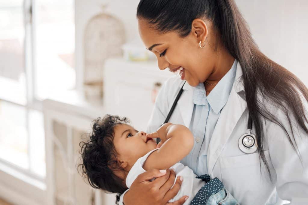 baby and doctor